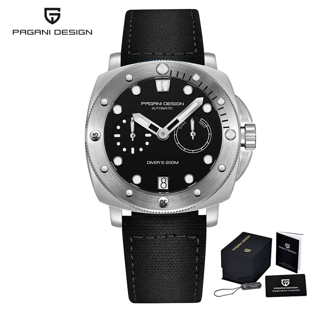 PAGANI DESIGN Men Automatic Mechanical Diver Watch, 200m Waterproof AR Sapphire Watch for Men, Top Brand Luxury Watch, PD1767