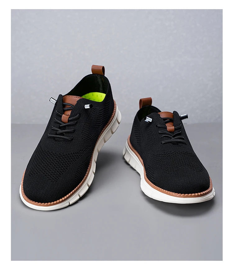 Men Casual Sports Shoes Anti Slip Wear-Resistant Breathable Cushioning Color Blocking Design Versatile Casual Sports Shoes