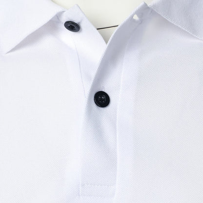 Men's solid color short-sleeved button-down lapel T-shirt casual top