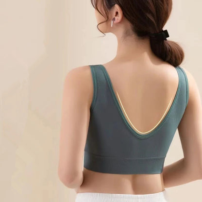 New Lace Non-trace Wrapping Tube Top Vest Style Ladies Underwear Without Steel Ring Anti-light Sexy Women's Sports Bra With Mat