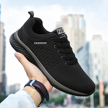 YRZL Sports Shoes for Men Shoes Sneakers Black Shoes Casual Men Knit Sneakers Breathable Athletic Running Walking Gym Shoes