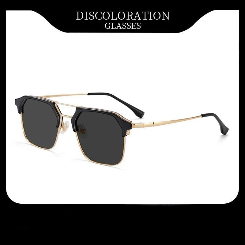 Half Frame Myopia Glasses Sunglasses Men with Degree Driving Special Vintage Sun Eyewear Anti Strong Light Anti UV Sunglass gg