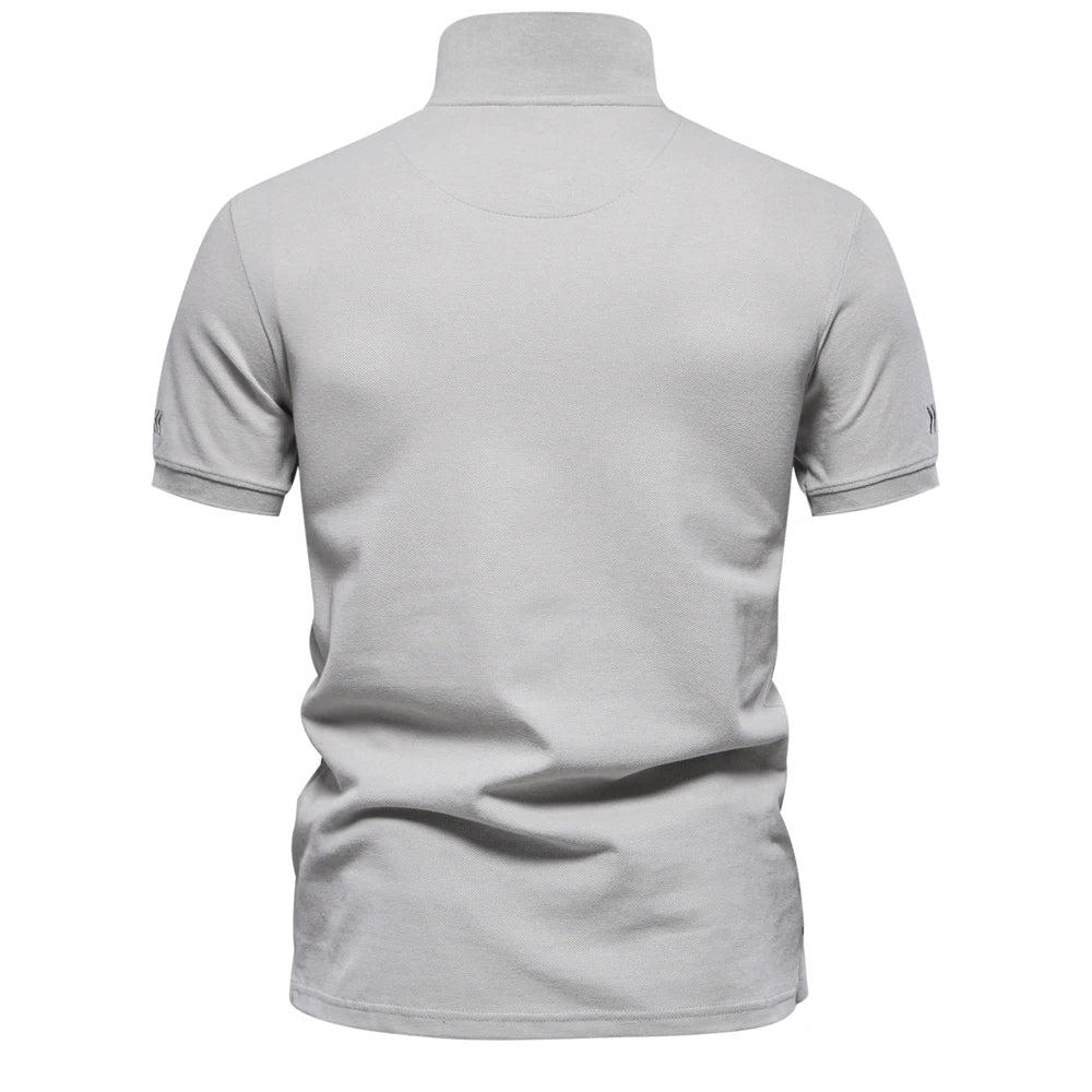 2024 New Summer 100% Cotton Polo Shirt for Men Brand Quality Embroidery Short Sleeve Mens Polos