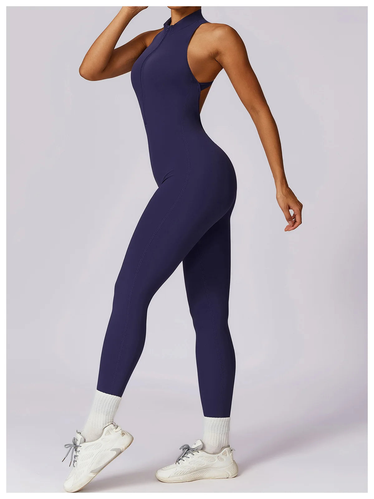 Zipper Yoga Jumpsuit Fitness Sports Overalls Gym Clothing Set Yoga Wear Pilates Workout Clothes Women Outfit Push Up Activewear