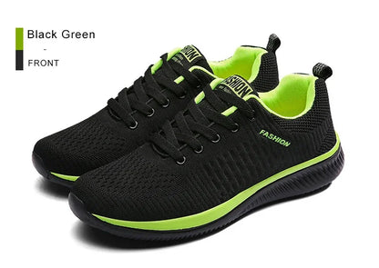 YRZL Sports Shoes for Men Shoes Sneakers Black Shoes Casual Men Knit Sneakers Breathable Athletic Running Walking Gym Shoes