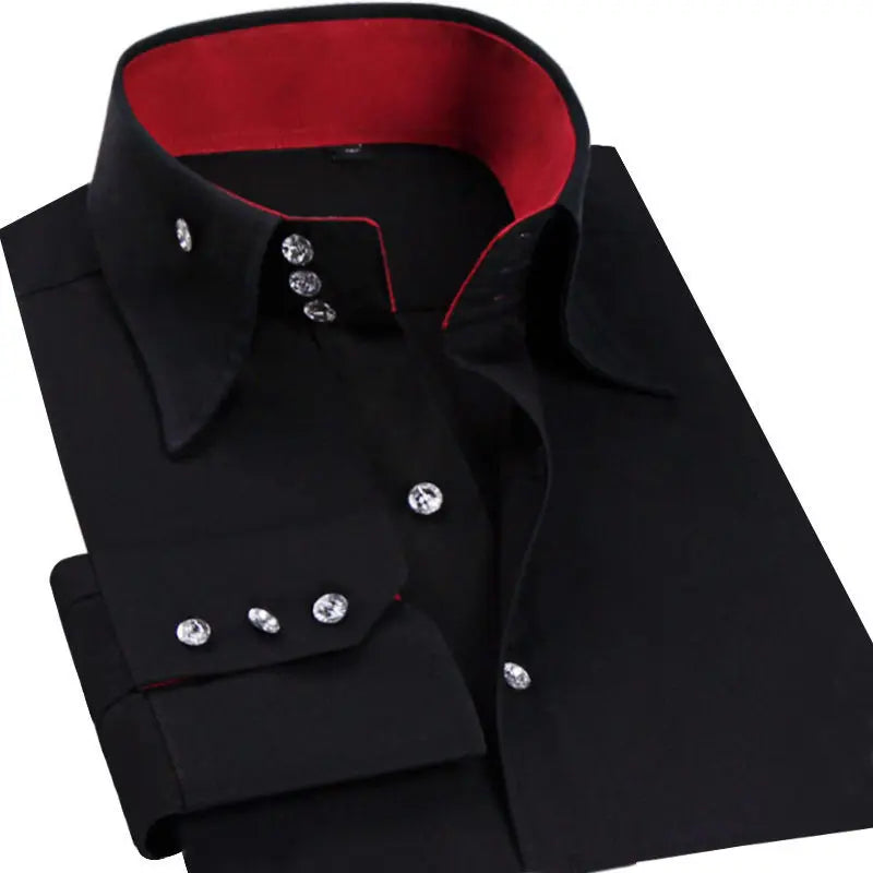 Men's Casual Shirt Long Sleeve Korean Trends Fashion Button-down Collared Shirt Business Dress Shirts Slim Fit Designer Shirts