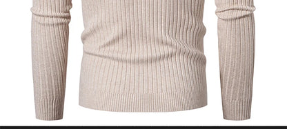 New Men's Turtleneck Sweater Casual Men's Knitted Sweater Warm Fitness Men Pullovers Tops