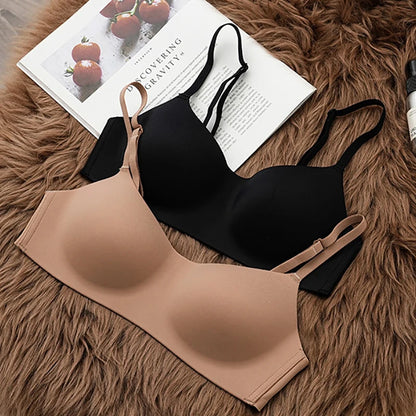 One Piece Seamless Bras Thin Gather Underwear No Steel Rings Bra Soft Comfortable Breathable Underwear Sexy Women's Intimates