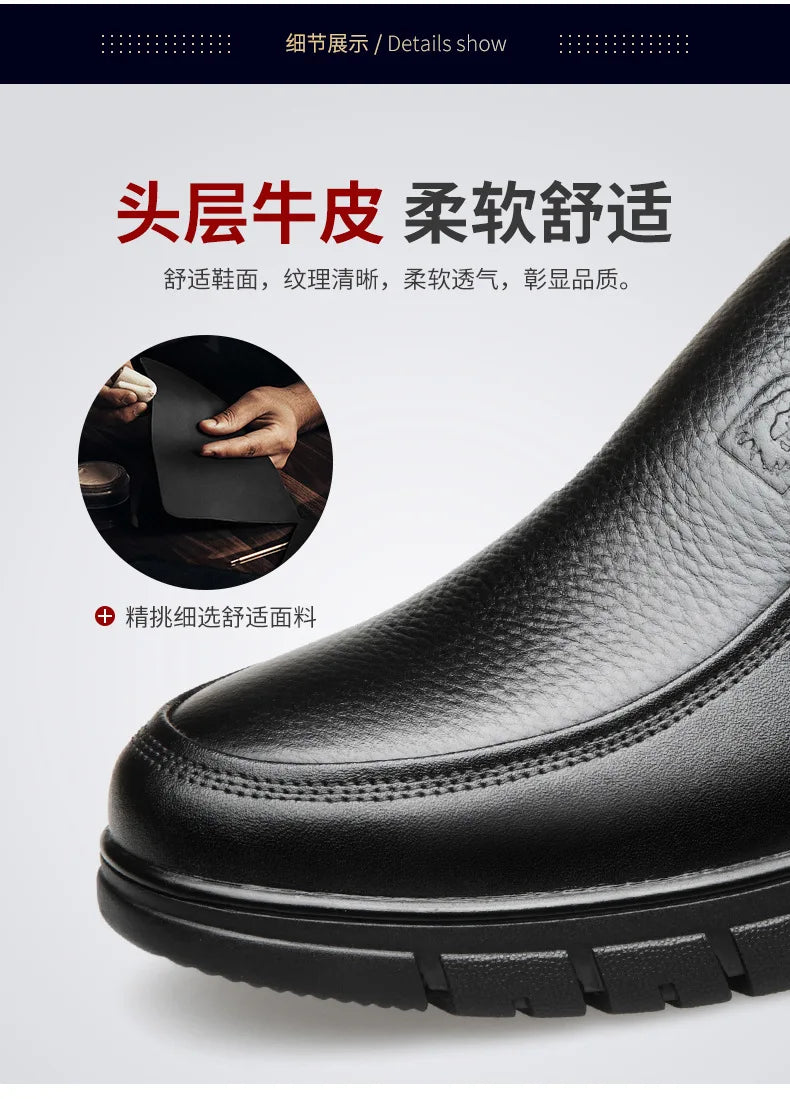 Genuine Leather Handmade Shoes 2023 Casual Shoes For Men Flat Platform Walking Shoe Outdoor Footwear Loafers Breathable Sneakers