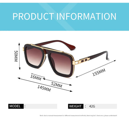 Fashion Square Sunglasses Cool Men Vintage Luxury Brand Design Sun Glasses Women UV400 Shades Oculos De Sol