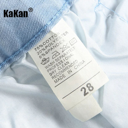 Kakan - New Men's Casual Ripped Jeans In Spring and Autumn, New Youth Slim Elastic Jeans with Small Feet K09-1031