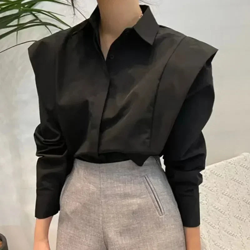 Women's Shirt Autumn 2025 New Chic Long-Sleeve Loose Blouses Street Elegant Tops Shirt OL office women blouses and tops shirts