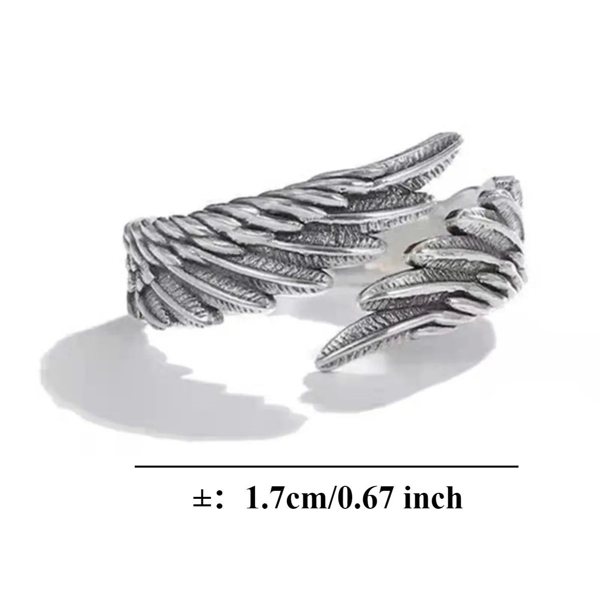 Vintage Angel Wing Demon Eye Hip Hop Adjustable Couple Ring for Men Women Retro Silvery Alloy Material Cool Fashion Jewelry New