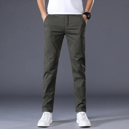 7 Colors Men's Classic Summer Thin Casual Pants Business Fashion Stretch Cotton Slim Solid Color Trousers Male Brand Clothes