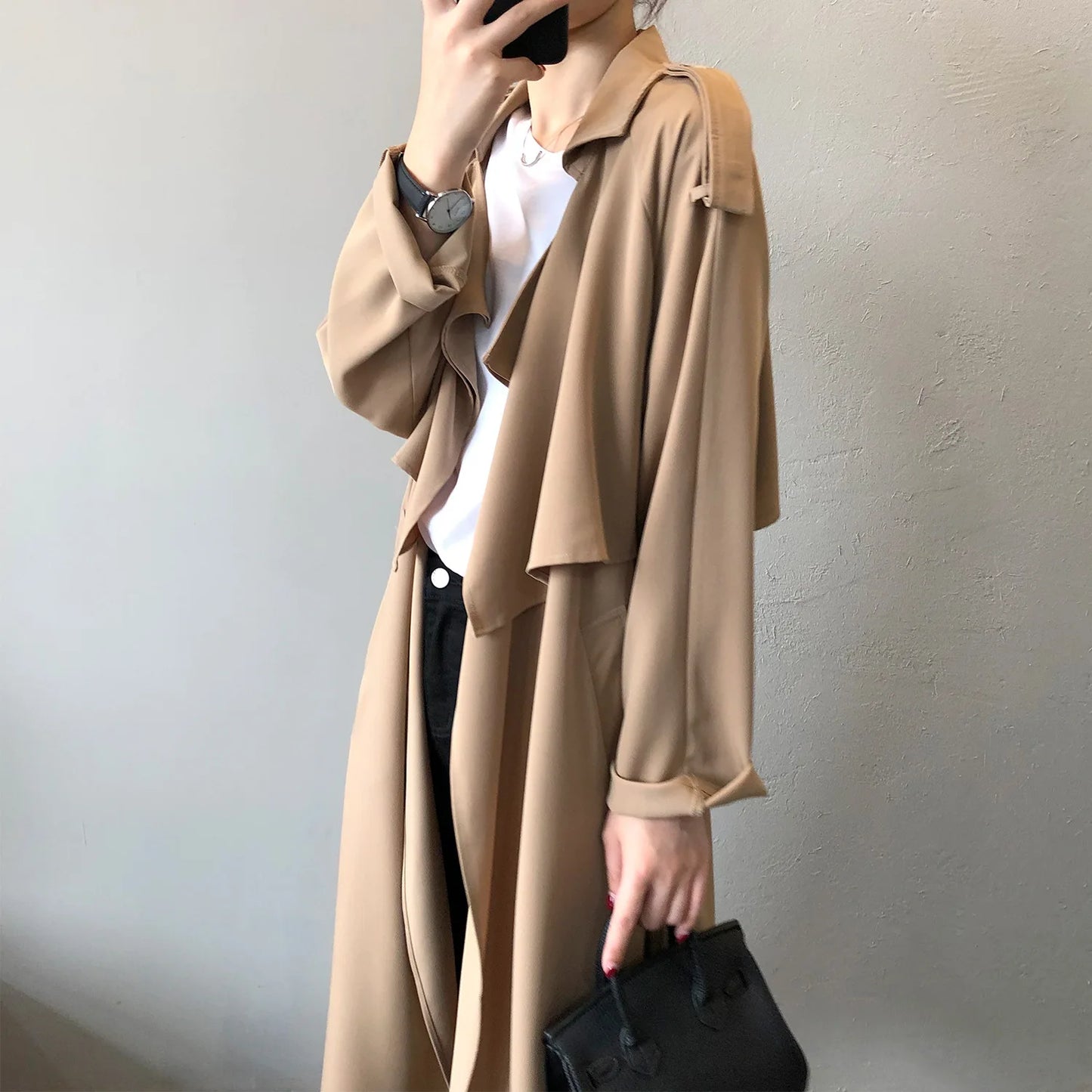 Winter Women Coat Female Trench Jacket Vintage Maxi Classic Long Trench Women Coat Oversize Female Windbreaker Blazers  Coat