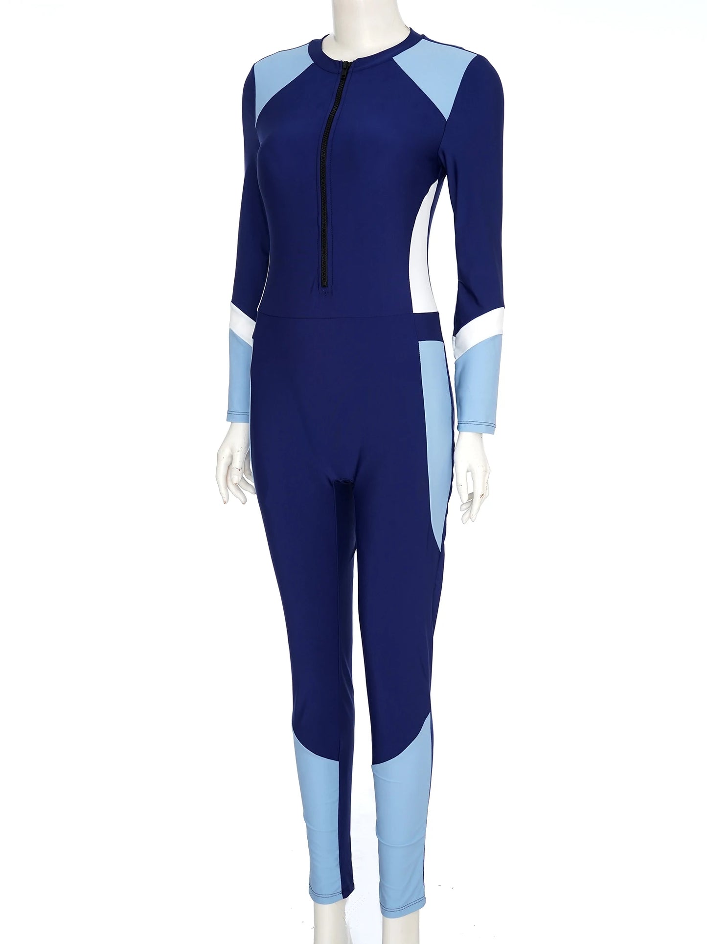 Womens One Piece Rash Guard Swimsuit Full Bodysuit Wetsuit Long Sleeve Surfing Diving Bathing Suit UPF 50+ Competition Swimwear