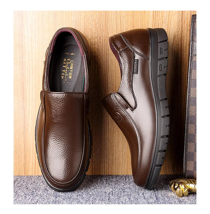 Genuine Leather Handmade Shoes 2023 Casual Shoes For Men Flat Platform Walking Shoe Outdoor Footwear Loafers Breathable Sneakers