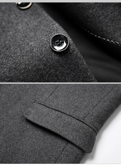 BROWON Brand Business Casual Wool Blazer Men 2025 Autumn and Winter New Solid Men Blazer Regular Fit Long Sleeve Blazers for Men