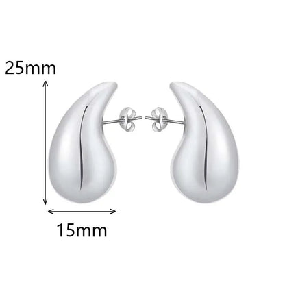 Fashion Modern Jewelry New Gold Silver Color Teardrop Earrings For Women Girl Gift Hot Sale Popular Ear Accessories