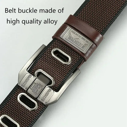 Men's Pin Buckle Youth Overalls Canvas Waistband Casual Retro Decorative Belts for Men Fashion High Quality Webbing Belt