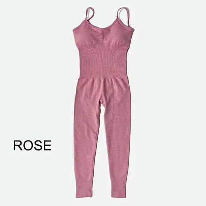 Women's Tracksuit Yoga Set Seamless Jumpsuits One Piece Fitness Workout Rompers Sportswear Gym Set Workout Clothes For Women