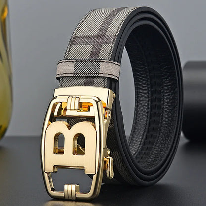 High Quality Leather Men Belt Luxury Brand Designer Waistband Suit Jeans Formal Wear Famous Brand Automatic buckle Belts