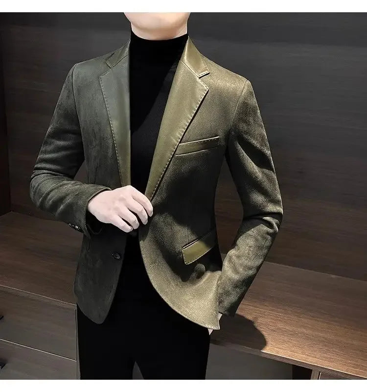 Men's Suit Jackets High Quality Slim Fit Male Blazer Thin New In Original Clothing Menswear Korean Style Coat Clothes Handsome