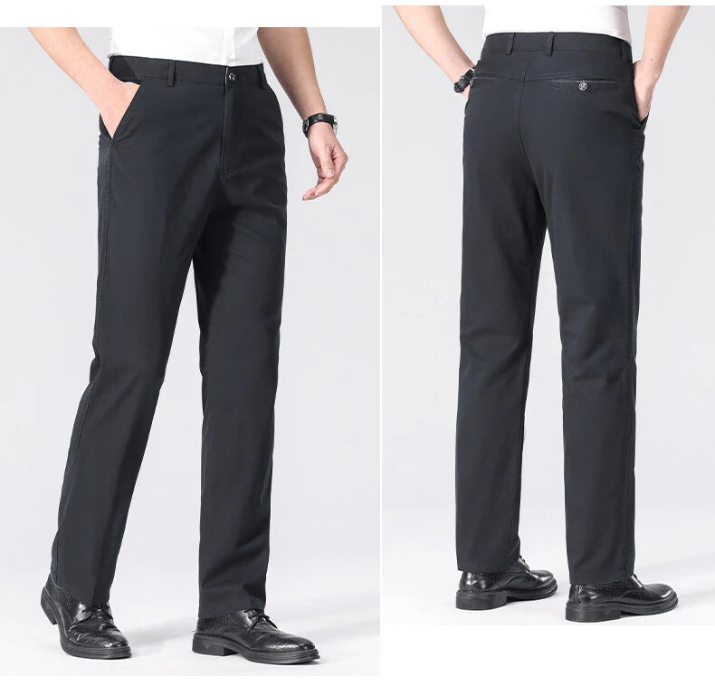 Mens Chino Pants Business Casual Dress Pants Spring Summer Autumn Trousers Lightweight Comfy Pants with Pockets