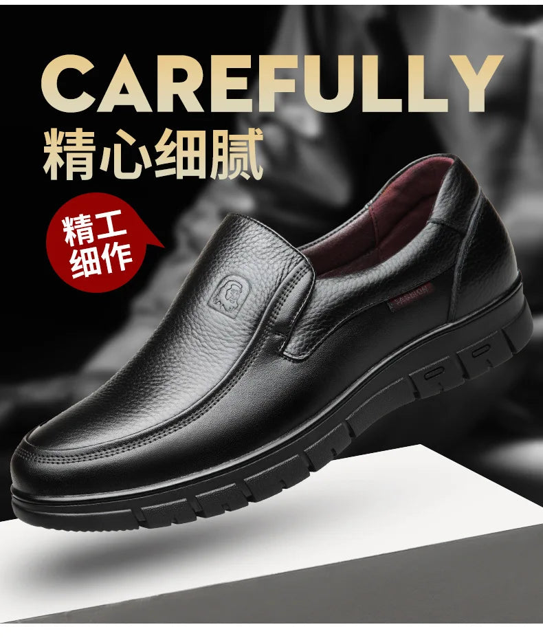 Genuine Leather Handmade Shoes 2023 Casual Shoes For Men Flat Platform Walking Shoe Outdoor Footwear Loafers Breathable Sneakers