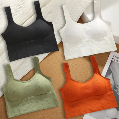 1/2/4Pcs Fitness Top Women Seamless Yoga Bra Sports Bra Anti-Sweat Shockproof Crop Top Push Up Sport Bra Gym Workout Top