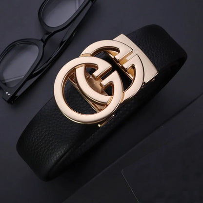 Business Men Belts Luxury Brand Famous Genuine Leather Male Belts for Women High Quality Designers Double G Buckle jeans Strap