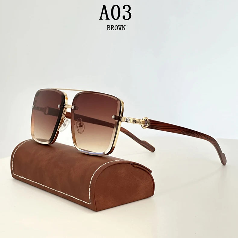 2025 Sunglasses For Men Square Sunglasses Women Trendy Luxe Vintage Fashion Glasses Retro Steampunk Shades Gafas De Sol Hombre