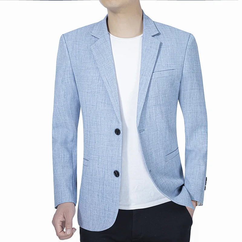 2025 New Men Suit Jacket Thin Blazers Spring Autumn Solid Business Casual Suit Jacket Men Clothing Blazer Hombre Coats