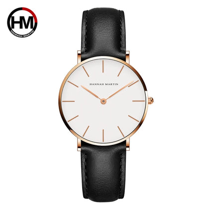 Hannah Martin Japan Quartz Movement High Quality Women Stainless Steel Mesh Rose Gold Waterproof Ladies Watch Dropshipping CB36