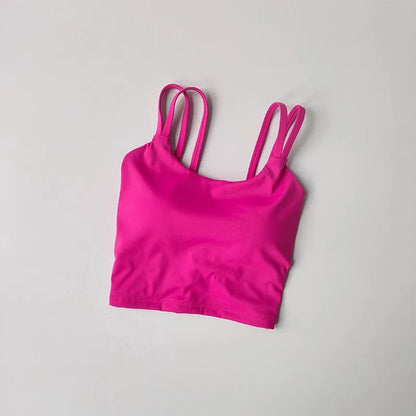 Women Sports bras Fitness Top Sexy lingerie Push Up Fixed Pad Yoga Bra Back knotted Underwear Sport Tops Running Vest Gym Tops