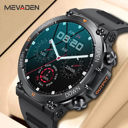 MEVADEN 1.39 Inch HD Bluetooth Call Smart Watch Men Sports Fitness Tracker Heart Monitor 400mAh Smartwatch For Android IOS MD56