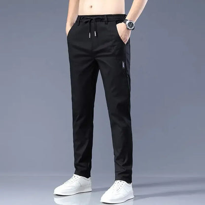 Summer Office Business Cotton Trousers For Men Tailoring Casual Pants Man Luxury Thin Vintage Long Trend Designer High Quality