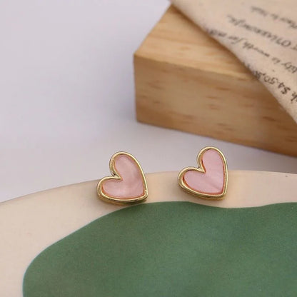 Quality Cute Heart Earrings For Women Jewelry Female Stud Earring Female Party Accessories Charm Princess 2022