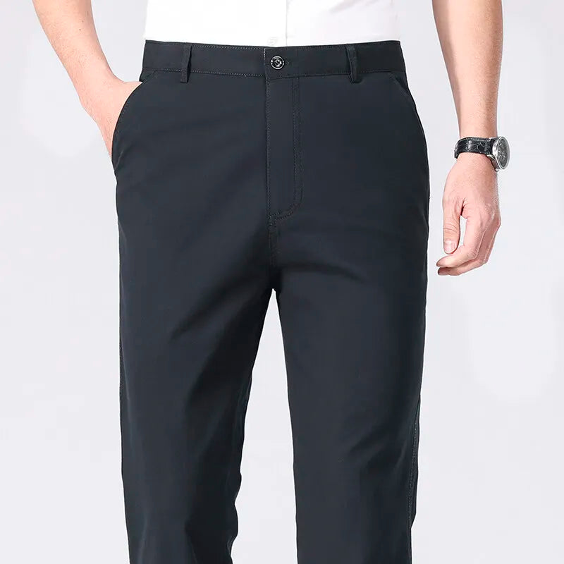 Mens Chino Pants Business Casual Dress Pants Spring Summer Autumn Trousers Lightweight Comfy Pants with Pockets