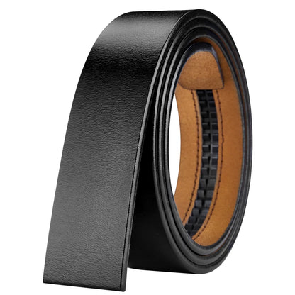 New Men's Genuine Leather Belts Double Sided Belts Men Fashion No Buckle Belts High Quality Black Brown Sided Waistband 3.5cm