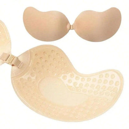 2 Pairs Mango-shaped Silicone Nipple Cover Clasp Strapless Breast Petal Chest Stickers Nude Bra Self Adhesive Bra Nude Invisible