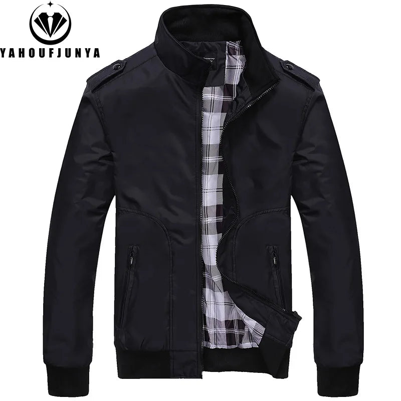 2025 New Spring Men Outdoor Brand Stand Collar Soft Jacket Men Autumn Solid Color Casual Fashion Jacket Coat Male Clothing Hots