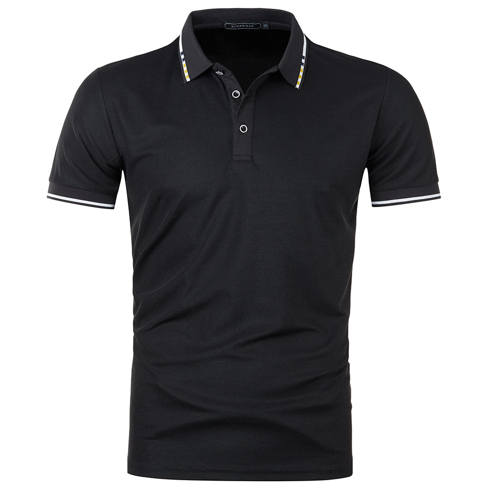 Mens Polo Shirts Casual Short Sleeve Athletic T-Shirts Classic Contrast Collar Shirt Men Lightweight T Shirt Breathable Summer