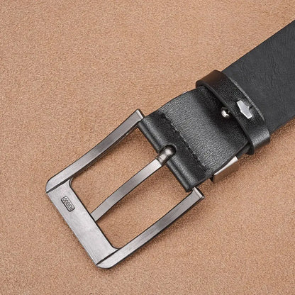 Genuine Leather For Men's High Quality Buckle Jeans Cowskin Casual Belts Business Cowboy Waistband Male Fashion Designer 2024New