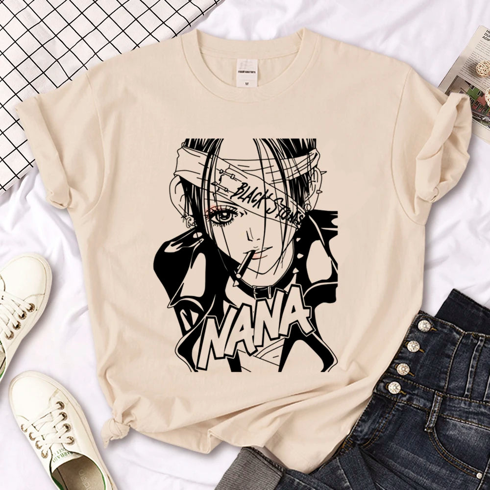 Nana t shirt women Japanese Tee girl designer comic funny clothing