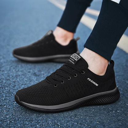 YRZL Sports Shoes for Men Shoes Sneakers Black Shoes Casual Men Knit Sneakers Breathable Athletic Running Walking Gym Shoes