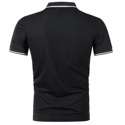 Mens Polo Shirts Casual Short Sleeve Athletic T-Shirts Classic Contrast Collar Shirt Men Lightweight T Shirt Breathable Summer