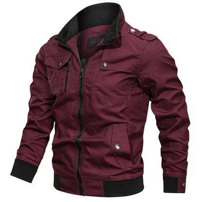 2025 New Spring Autumn Brand Fashion Men's Jacket Casual Jacket Outdoor Sports Jacket Spring and Autumn Military Motorcycle Coat