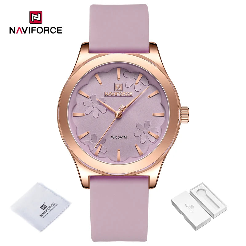 2024 NAVIFORCE New Female Fashion Elegant Wristwatch Quartz Waterproof and Shockproof Watches for Women Clock Reloj Mujer NF5051