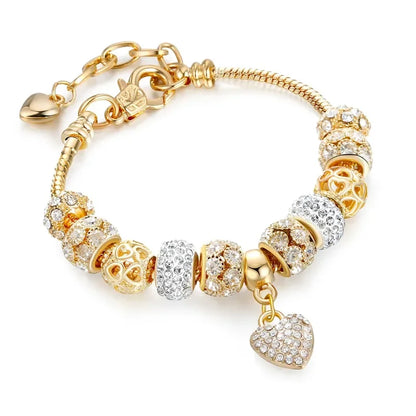 1 Women's Fashion Multi Element Beaded Love Pan Family Bracelet Bracelet Bracelet, Daily Wear Party Accessories